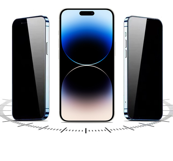 2x Sticlă de confidențialitate temperată pentru iPhone 16e / 14 / 13 / 13 Pro, ERBORD 9H Easy App Anti-Peep