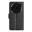 Cu clapetă pentru Nothing Phone 3a Pro, Leather Wallet, negru