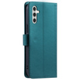 Husă cu clapetă pentru Samsung Galaxy S24 FE, Rhombus Crossbody Leather, verde închis