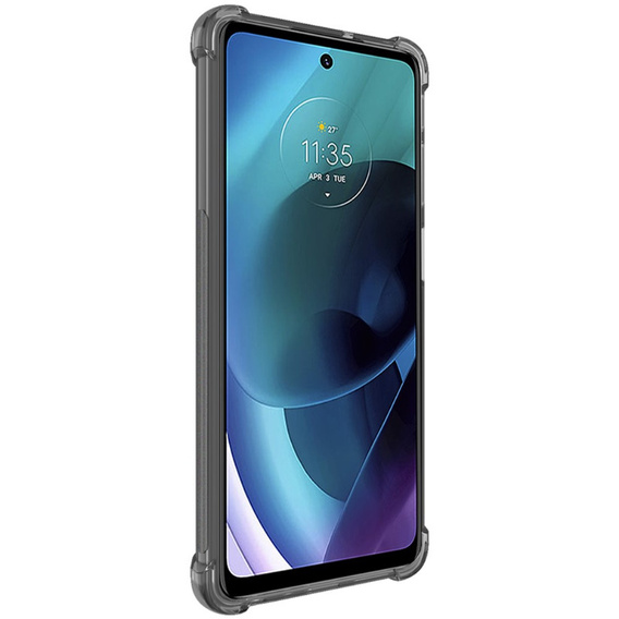 IMAK Huse pentru Motorola Moto G71 5G, Dropproof, transparent / negru