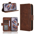 Cu clapetă pentru Motorola Edge 50 Neo / Motorola ThinkPhone 25, Card Slot, maro