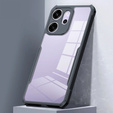 Carcasă pentru Oppo Reno 14F, întărită, transparentă cu laturi negre