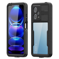 Husă impermeabilă IP68 pentru Xiaomi Redmi Note 12 Pro 5G, Redpepper, negru