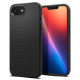 Carcasa Spigen pentru iPhone 16E, Liquid Air, negru + 9H Tempered Glass