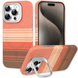 Carcasă pentru iPhone 15 Pro, cadru Kickstand, pentru MagSafe, Sunset Orange