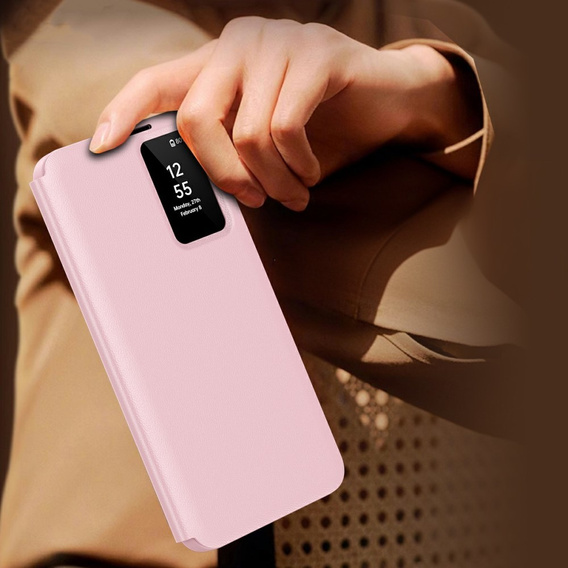Husă cu clapetă pentru Samsung Galaxy A56 5G, Smart View Wallet, roz