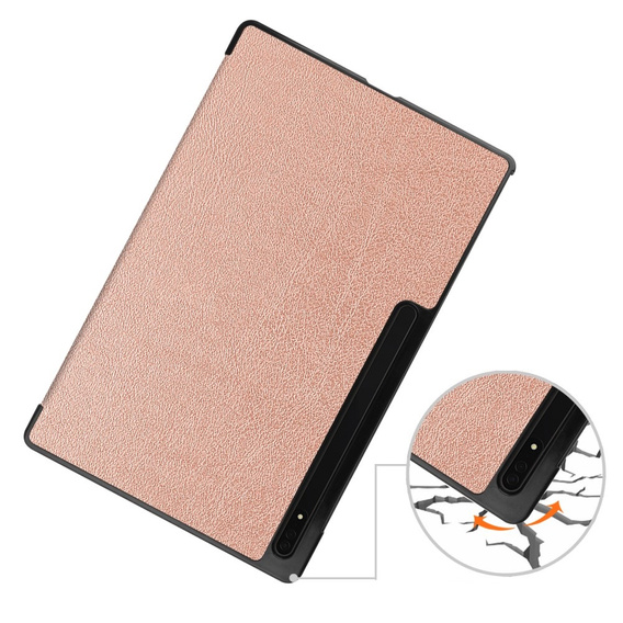Husă pentru Samsung Galaxy Tab S9 Ultra, Smartcase, roz rose gold