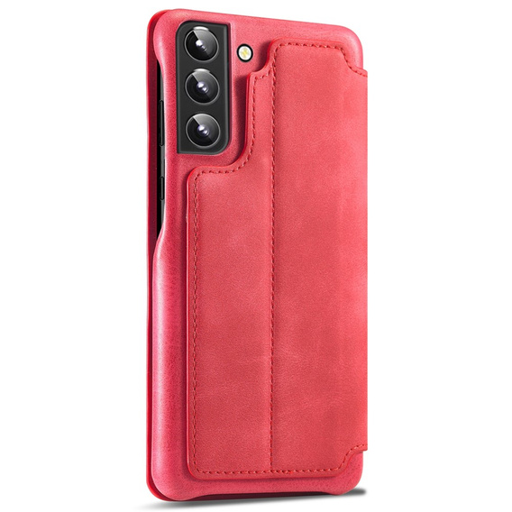 Cu clapetă pentru Samsung Galaxy S22+ Plus 5G, LC.IMEEKE, roșu