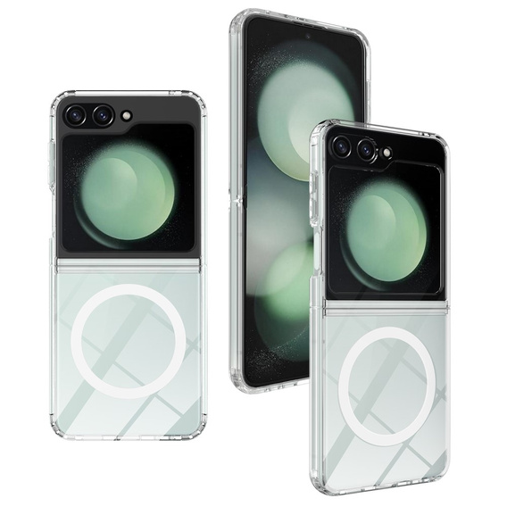 Husă pentru Samsung Galaxy Z Flip7 FE / Z Flip6, Fusion Hybrid Case, pentru MagSafe, transparentă