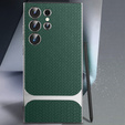 Huse pentru Samsung Galaxy S24 Ultra, GKK Woven Leather, verde