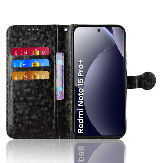 Husă tip portofel Rhombus pentru Xiaomi Redmi Note 15 Pro Plus 5G / Poco M8 Pro 5G