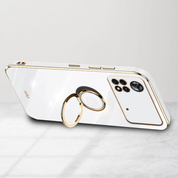 Huse pentru Xiaomi Poco M4 Pro 4G, Electro Ring, alb