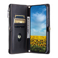 Cu clapetă pentru Xiaomi Redmi 14C / Xiaomi Poco C75, Wallet Zipper Pocket, negru