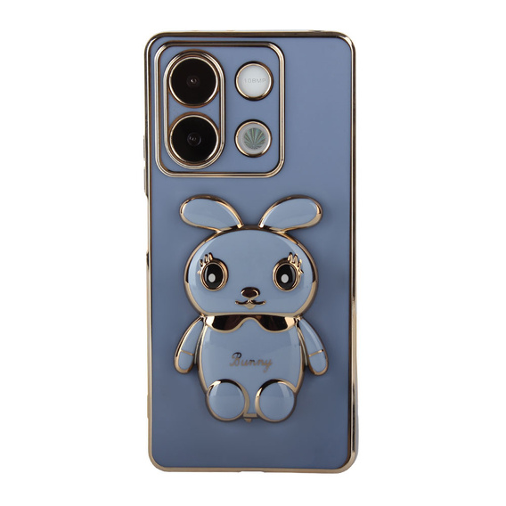 Carcasă pentru Xiaomi Redmi Note 13 5G, Rabbit, albastru + sticlă călită 9H