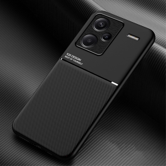 Carcasă pentru Xiaomi Redmi Note 13 Pro+, cu placă de prindere magnetică, negru