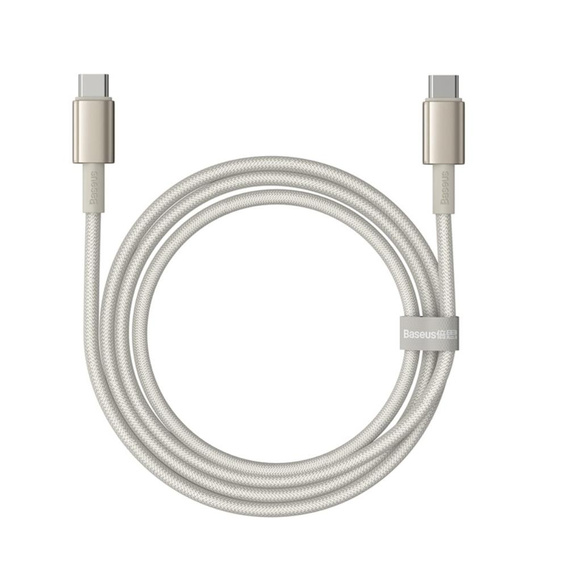 Baseus Tungsten Gold Cablu USB-C la USB-C 100W 1m – Titanium Galaxy, auriu