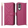 Carcasă cu clapetă pentru Samsung Galaxy S25 Edge, Crossbody Leather Wallet, maroon
