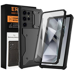 Husă pentru Samsung Galaxy S24 Ultra, ERBORD Rugged MagSafe Case, negru (două rame)