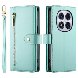 Cu clapetă pentru Xiaomi Redmi Note 14 Pro 5G / Poco X7 5G, Wallet Zipper Pocket, verde