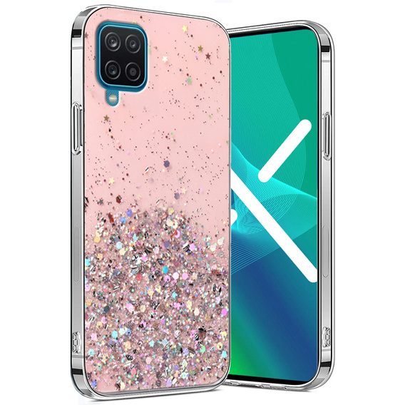 Huse pentru Samsung Galaxy A12 / M12 / A12 2021, Glittery, roz