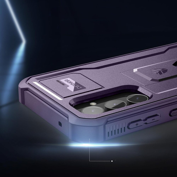 Husă blindată pentru Samsung Galaxy S23 FE, Dexnor Full Body (Two Frames), violet