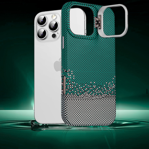 Carcasă pentru iPhone 16 Pro Max, cadru Kickstand, pentru MagSafe, Sand Green