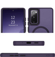 Husă pentru Samsung Galaxy S20 FE, pentru MagSafe, ERBORD Matt Case, violet închis + sticlă pentru ecran