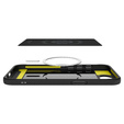 Carcasa Spigen pentru iPhone 16E, Rugged Armor MagSafe, negru + Tempered Glass 9H