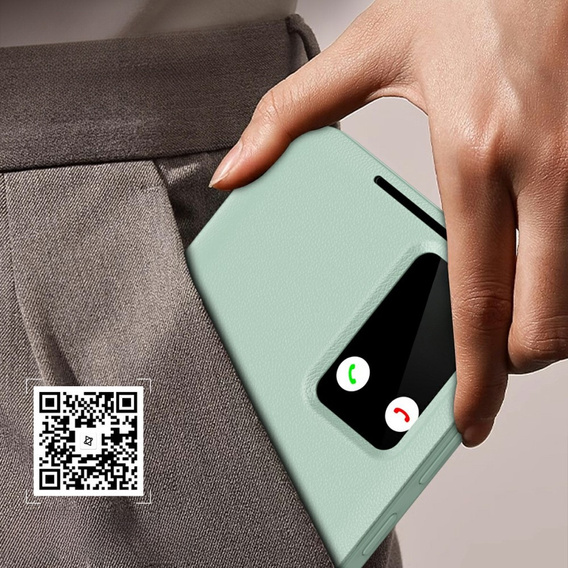 Husă cu clapetă pentru Samsung Galaxy A56 5G, Smart View Wallet, verde