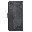 Cu clapetă pentru Samsung Galaxy M34 5G, Butterfly, negru