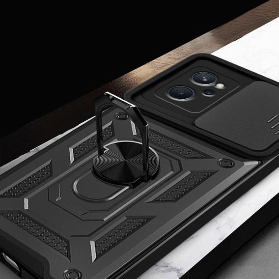 Husă blindată pentru Realme 9i / Oppo A96, CamShield Slide, negru