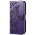 Cu clapetă pentru Motorola Moto G32, Butterfly, violet