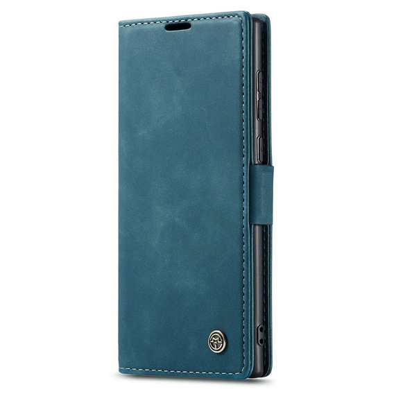 Husa CASEME pentru Samsung Galaxy S22 Ultra, Leather Wallet Case, verde