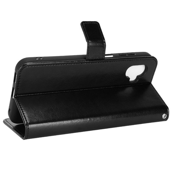 Cu clapetă pentru Samsung Galaxy Xcover 6 Pro 5G, Crazy Horse Wallet, negru