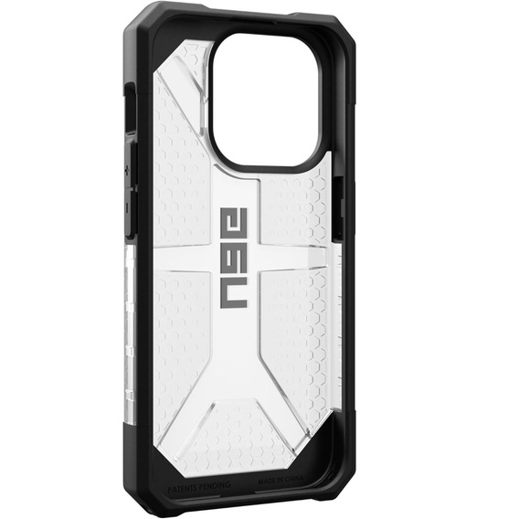 Carcasă Urban Armor Gear pentru iPhone 15 Pro, Plasma, transparent / negru