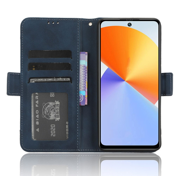 Cu clapetă pentru Infinix Note 30 VIP, Card Slot, albastru închis