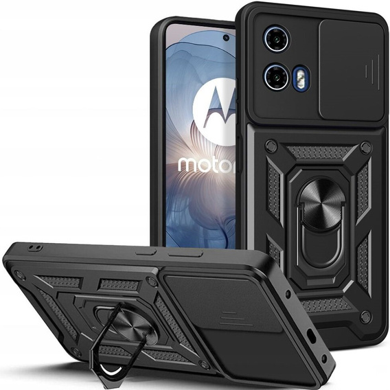 Husă blindată pentru Motorola Moto G24 / G24 Power / G04, CamShield Slide, negru