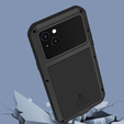 Love Mei Huse pentru iPhone 14, armored with glass, negru