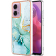 Carcasă de protecție pentru Motorola Moto G24 / G24 Power / G04, Marble Slim Case, verde