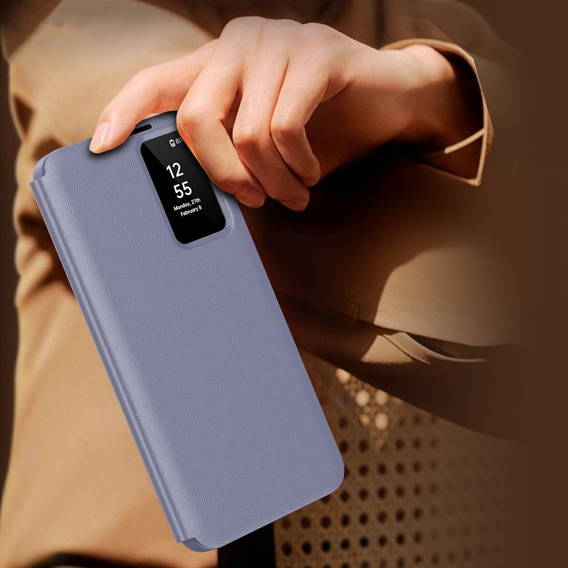 Husă cu clapetă pentru Samsung Galaxy S25 Edge, Smart View Wallet, violet