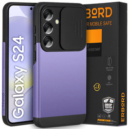 Huse pentru Samsung Galaxy S24, ERBORD CamProtect Slide Camera, violet
