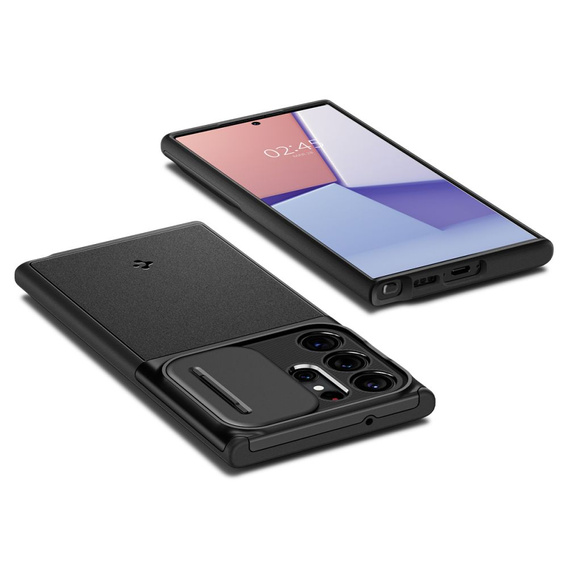 Spigen Optik Armor husă neagră pentru Samsung Galaxy S23 Ultra