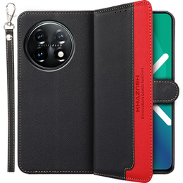 Cu clapetă pentru OnePlus 11 5G, KHAZNEH RFID, Dual Color, negru