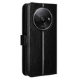 Cu clapetă pentru Xiaomi Redmi A3, Crazy Horse Wallet, negru
