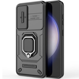 Husă pentru Samsung Galaxy S24, KickStand Camera Lens, negru