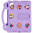 Husă pentru copii pentru Apple iPad Air 11" 6 gen. 2024, Cute Patterns, cu suport, violet