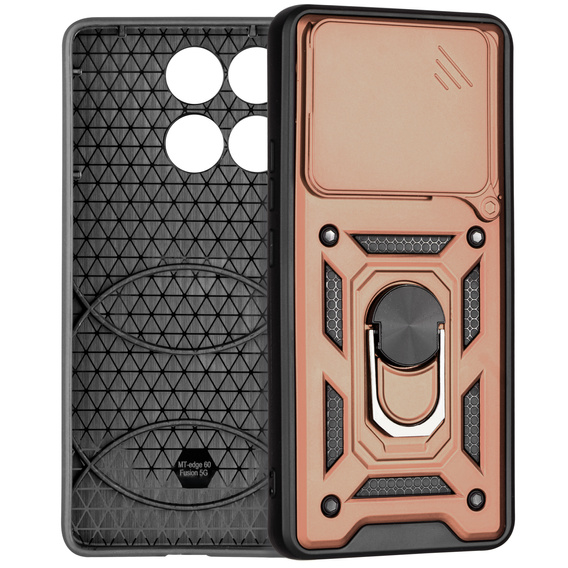 Husă blindată pentru Motorola Edge 60 / 60 Fusion, CamShield Slide, roz