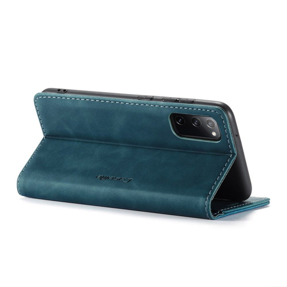 Husa CASEME pentru Samsung Galaxy S20 FE, Leather Wallet Case, verde