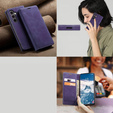 Husă pentru Samsung Galaxy A55, ERBORD Vintage, violet + Sticlă pentru ecran