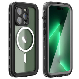 Husă impermeabilă pentru iPhone 14 Pro, Redpepper, pentru MagSafe, negru